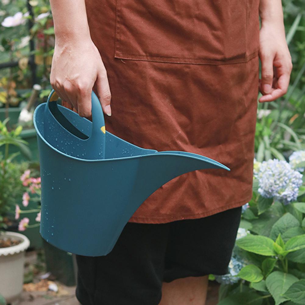 2L Watering Can Long Mouth Wear-resistant Large Capacity Flower Watering Can with Handle Garden Supplies