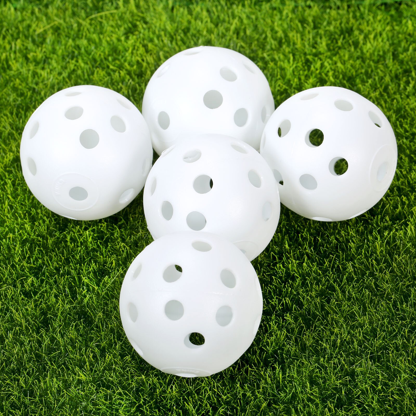 50 Stks/partij Plastic Gat Luchtstroom Hollow Golfballen 41Mm Golfer Golf Practice Ballen Golf Training Accessoires Willekeurige Kleur