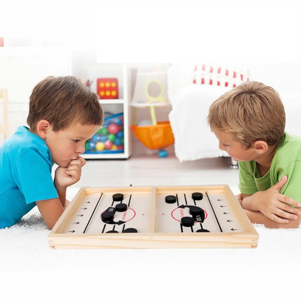 Trähockeyspel barns lätta och kompakta hockeyspel i trä perfekt för alla typer av fester