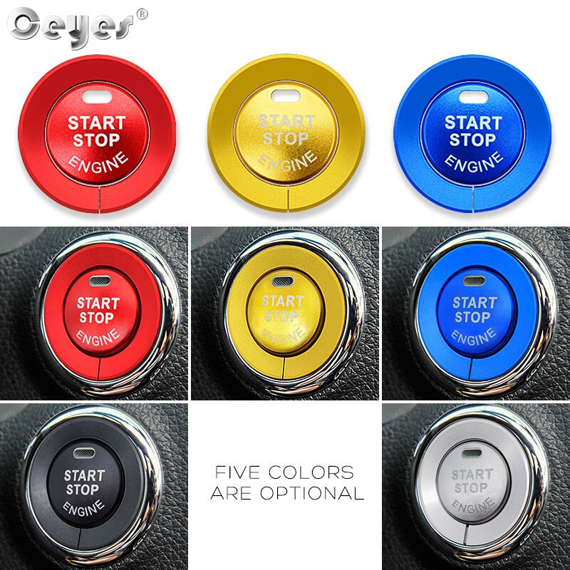 Ceyes For Nissan Qashqai Juke J10 J11 X-Trail Tiida Auto Start Stop Ignition Engine Button Ring Covers Case Car Styling Stickers