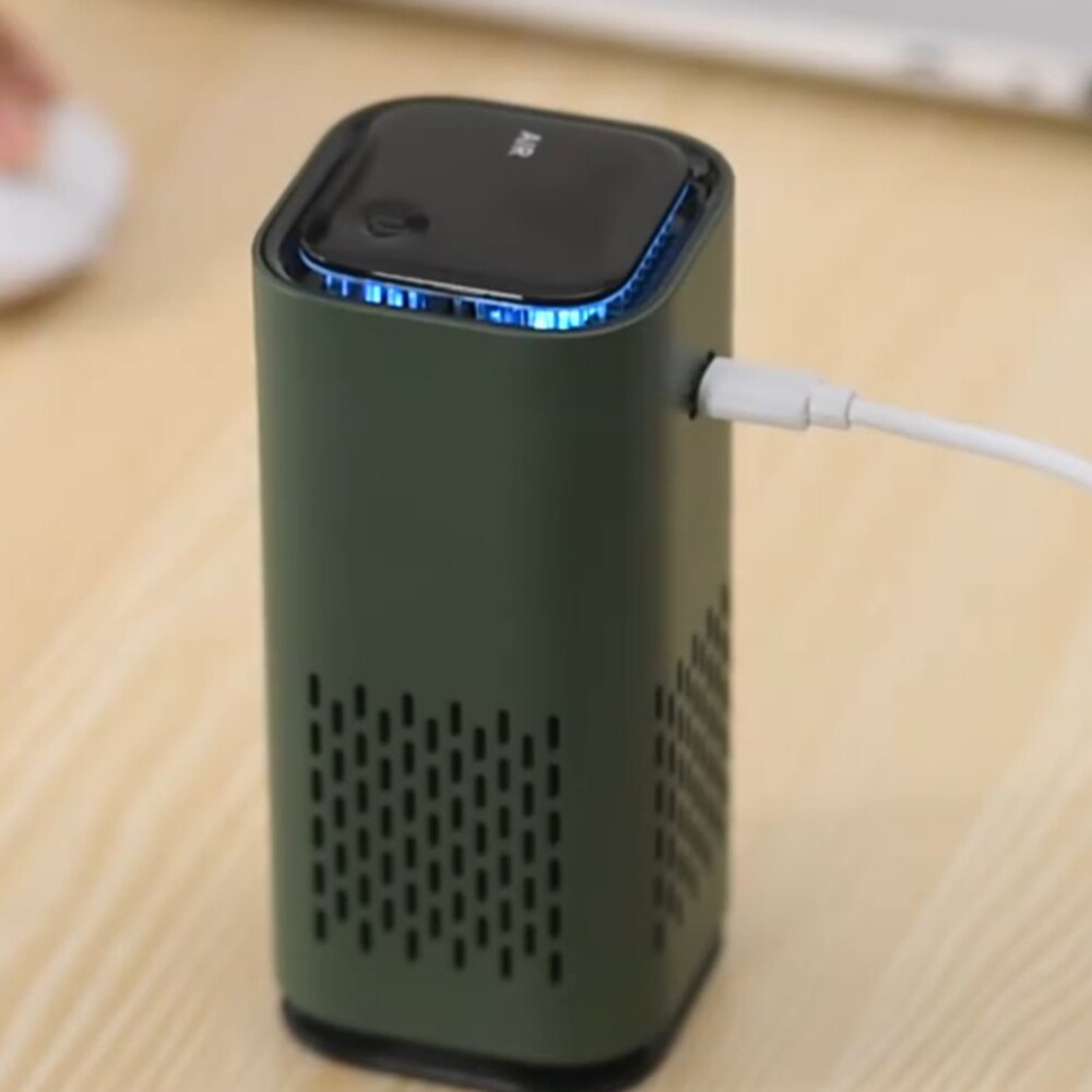 Car Air Purifier USB Charging Air Cleaner Formaldehyde Removal Device Black