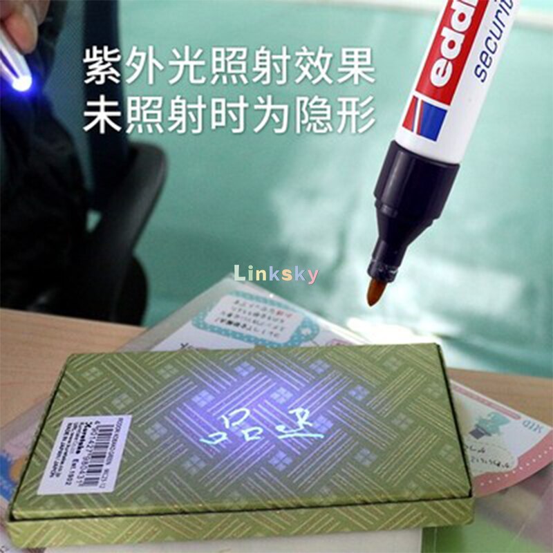 Edding 8280, Uv Marker, Uv Colour,UV Ultra Violet Security Marker Pen Postcode Marker - ,permanent, low odour