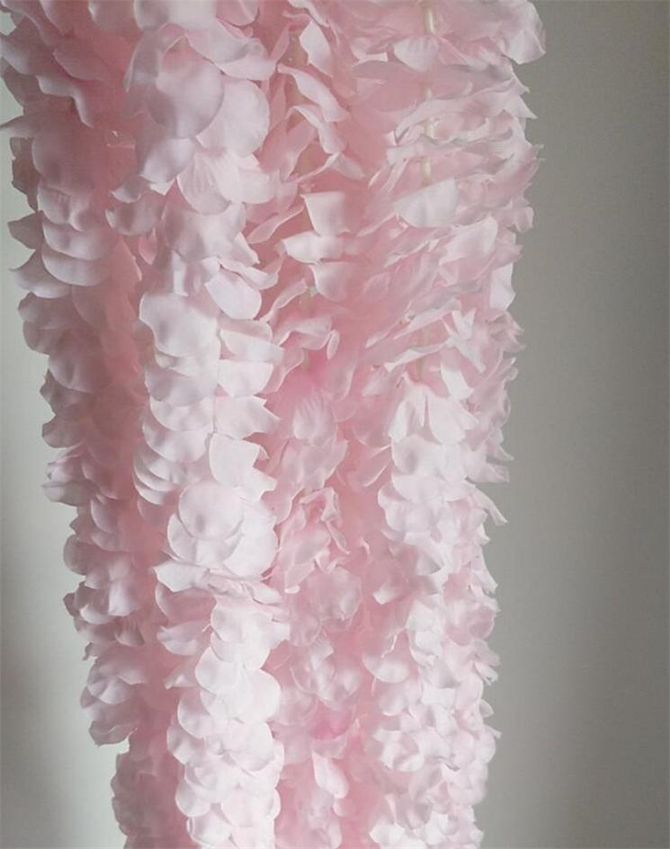 10 stk 39 tommer kunstig silke blomst blåregn 20 farver vin rattan til hjemmet bryllup centerpieces dekorationer buket: 21