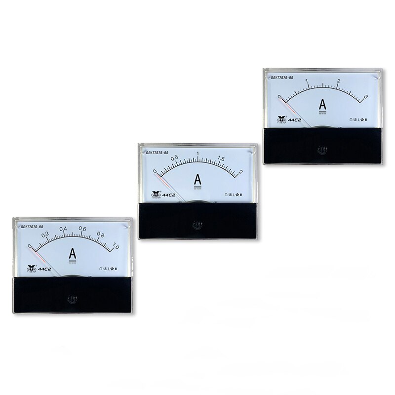 44C2 DC Analog Panel Voltmeter Ammeter Amp Volt Meter Gauge 100mA 300mA 500mA 500uA 1A 2A 3A 5A 10A 15A 20A