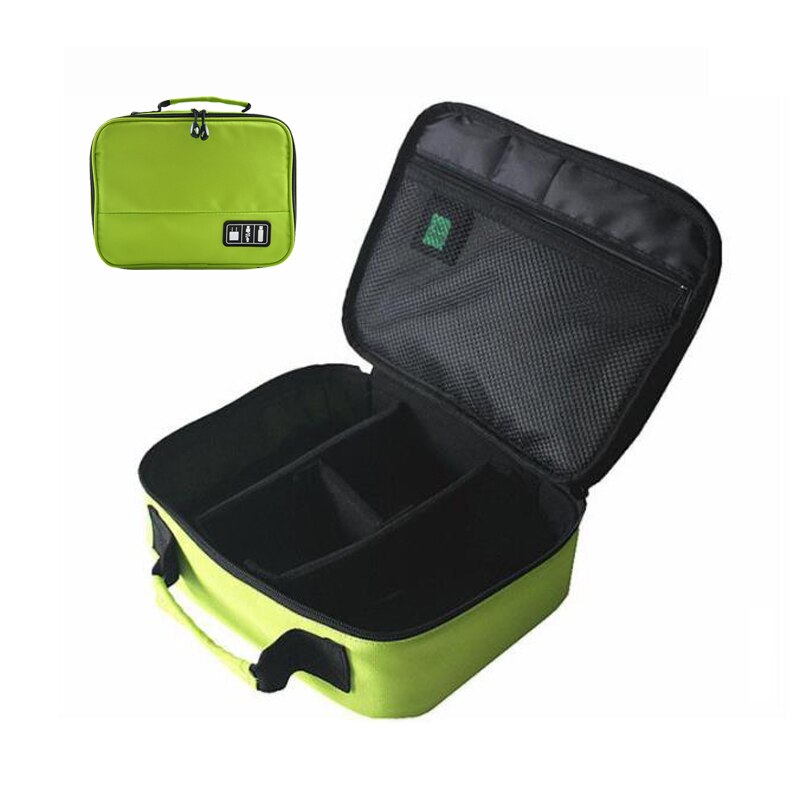 Bolsa organizadora de cables para viaje, cargador Digital portátil con cremallera, kit de almacenamiento de cosméticos, accesorios de viaje