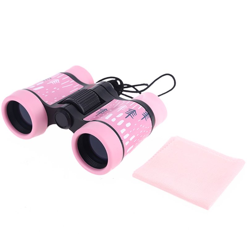 4x30 Binoculars Plastic Children Colorful Lightweight for Kids Contemporary Styling Compact Eyepiece Optical: grey