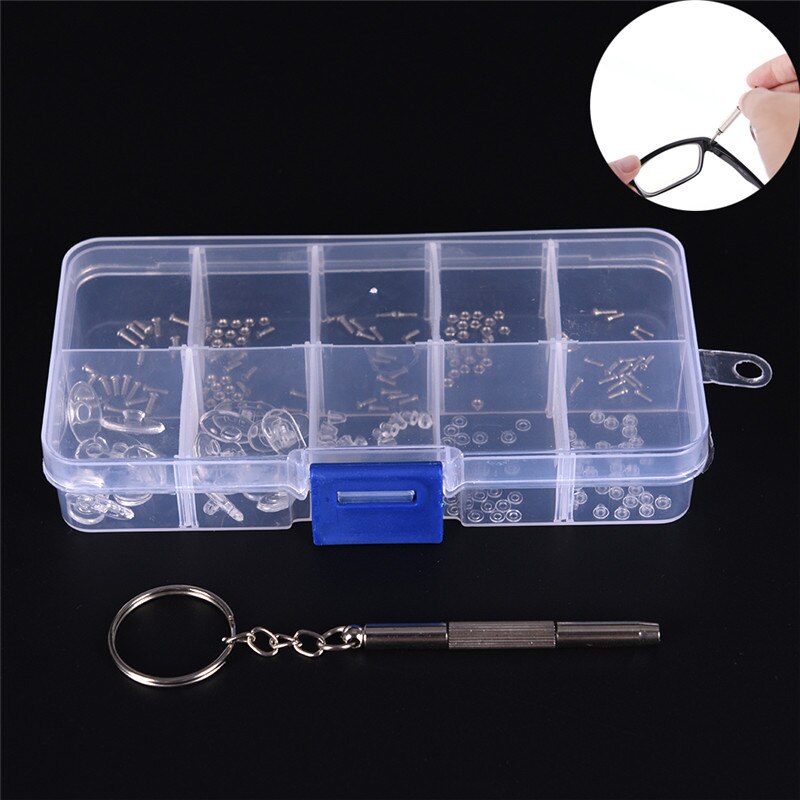 Juego de tornillos y tuercas para gafas de sol, herramienta de reparación óptica, surtido