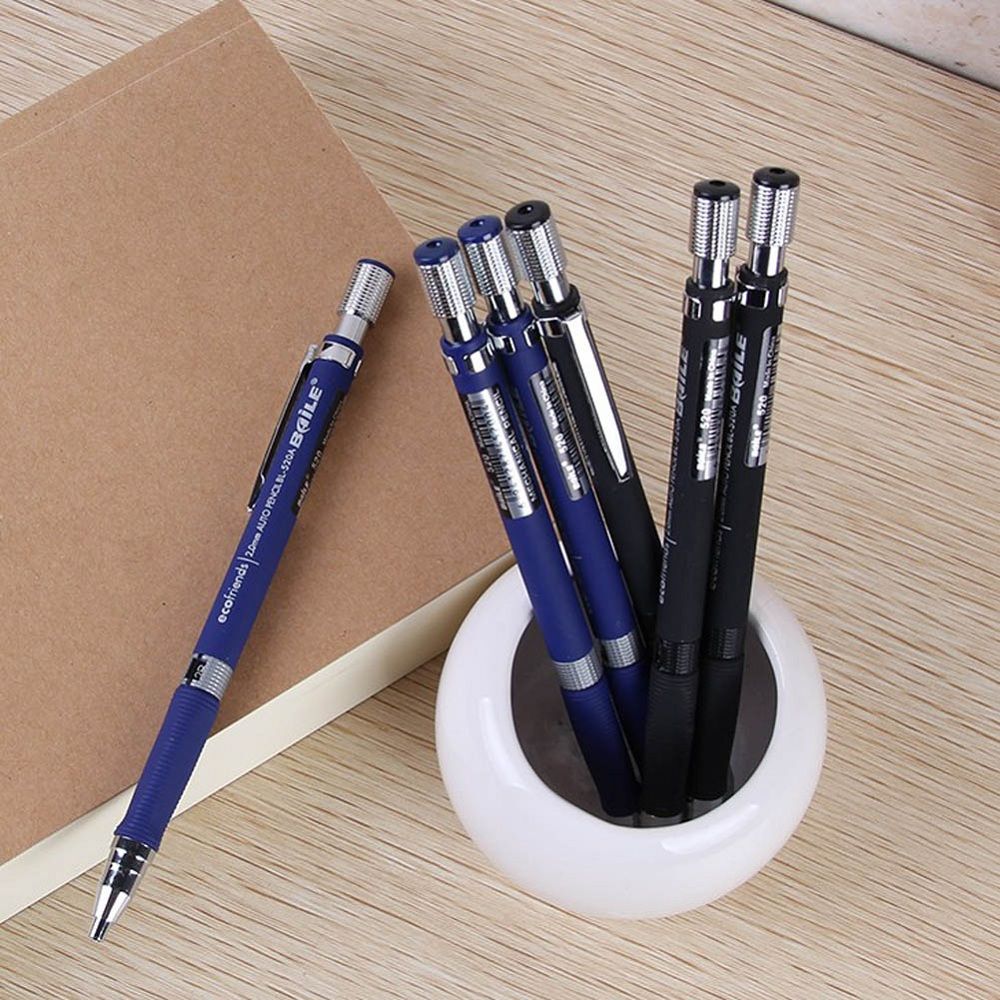 Metal mechanical pencils 2.0mm Black Lead Holder Mechanical Drafting Drawing Pencil writing School Stationery: pen