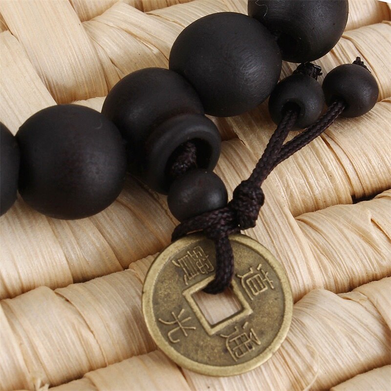 10MM Wood Buddha Buddhist Beads Bracelets Tibet Mala Bangle Wrist Band Jewelry Unisex Charm Strand Bangles