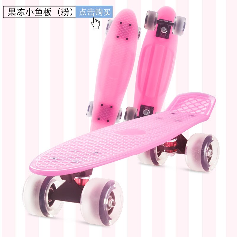 Pastel Mini 22 "patineta Cruiser Penny Board patín Retro Longboard completo plástico Scooer: pink