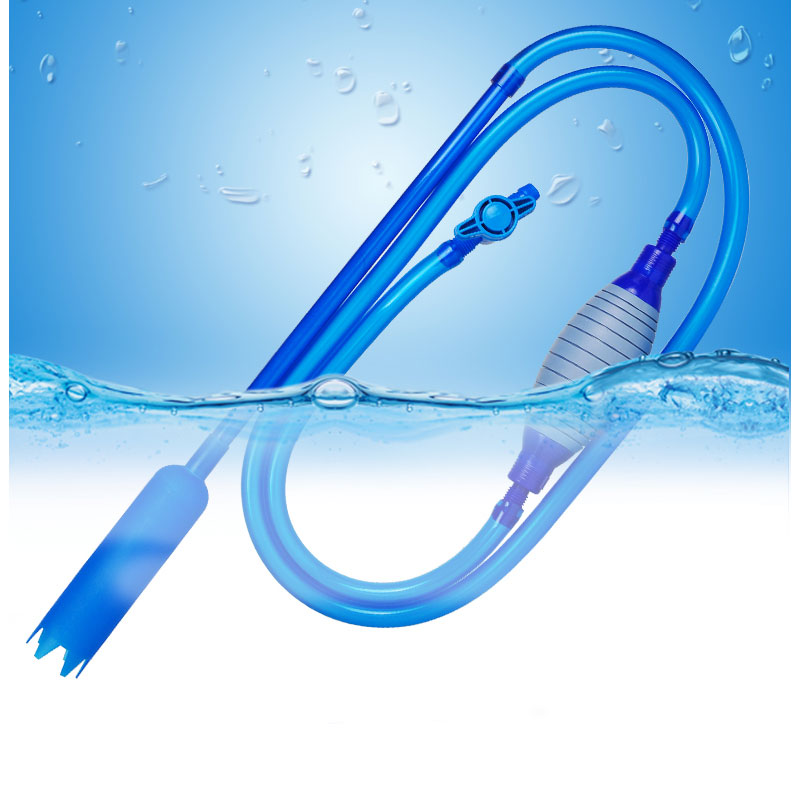 Fish tank aquarium siphon sponge filter with water valve aquarium cleaner 1pc