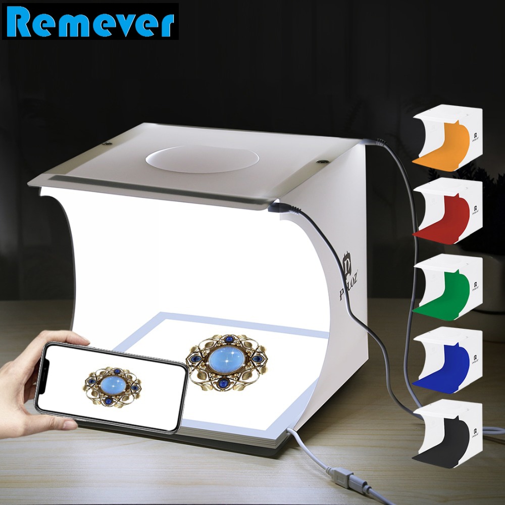 PULUZ Photography Light Box - 2 LED Panels - 19.5cm Area - Shadowless Bottom Light - Daylight 5600K