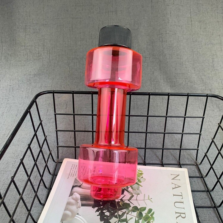 Mancuernas de agua de culturismo Unisex, pesas ajustables, botella de agua de 550ml, portátil a prueba de fugas, mancuerna de Fitness: Rojo