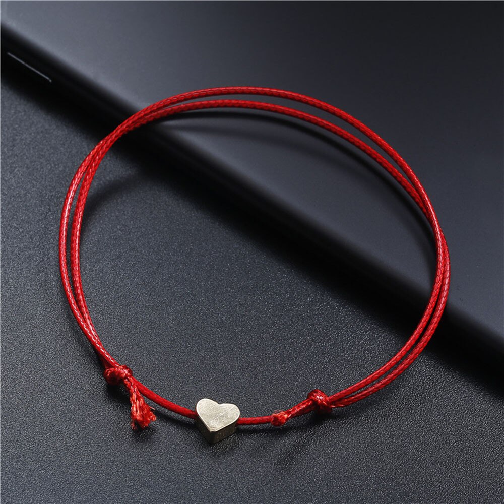 Summer Beach Heart Shaped Charm Rope String Anklets For Women Ankle Bracelet Woman Sandals On the Leg Chain Foot Jewelry: E