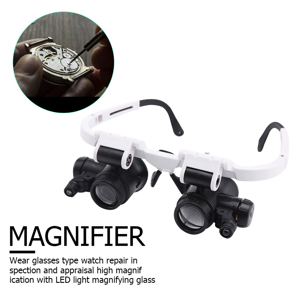 8X/15X/23X Lens Head Wearing Magnifier Glasses Loupes with LED Portable Observation Magnifying Eyewear набор инструментов