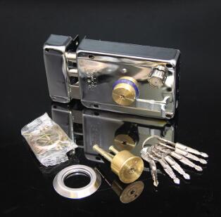 Door Lock Strong Deadbolt Home Security Universal Exterior Anti-theft Accessory Stainless Steel Multiple Insurance Smooth: Beige