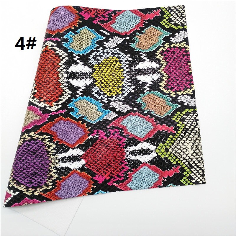 1PC 21X29CM Python Faux Leather Fabric, Synthetic Leather Fabric Leather Sheets For Making Bows LEOsyntheticoDIY T257A