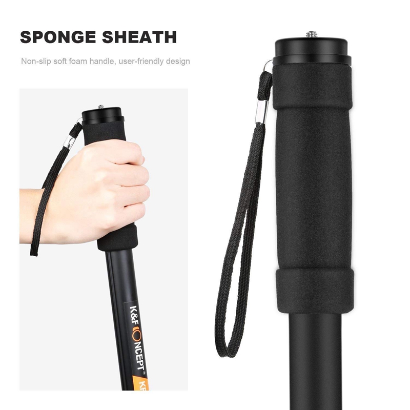 K&F Concept Compact Camera Monopod Aluminum Lightweight 67 inch For Canon Nikon Sony