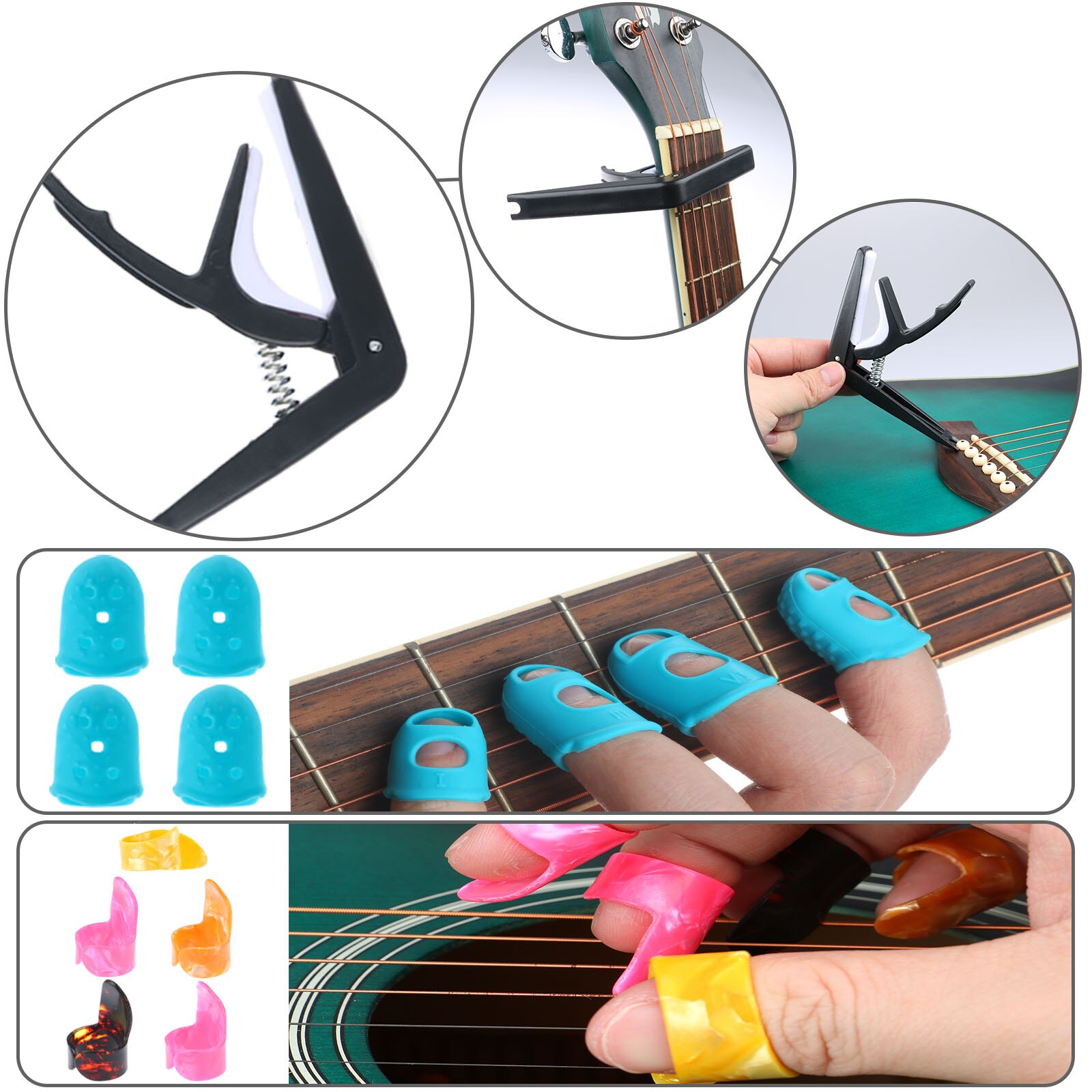 Gitaar Accessoires Kit Inclusief Gitaar Snaren, Gitaar Tuner, 3 In 1 String Win