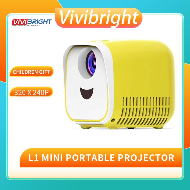 Vivibright L1 Mini Projector USB Children Portable Projector 1000 Lumens Micro Video Projector 320x240p For Family