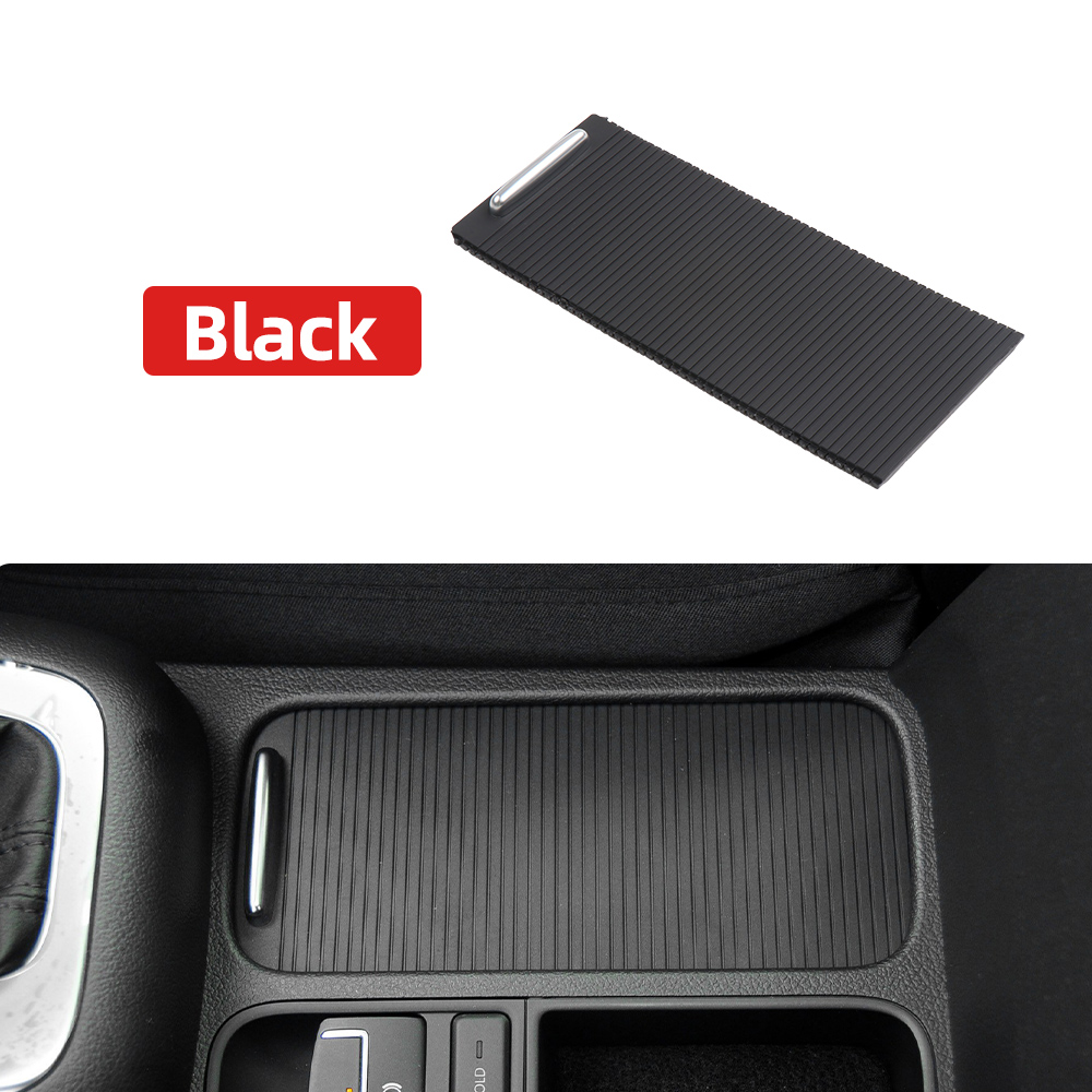 For Volkswagen Tiguan Car Front Center Console Sliding Shutters Replacement Cup Holder Roller Blind Cover For VW SHARAN: black