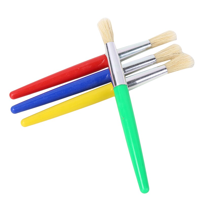 Pinceau pour enfants peinture à l'aquarelle à l'huile couleur bonbon poignée en plastique brosses à poils Gouache dessin Art approvisionnement