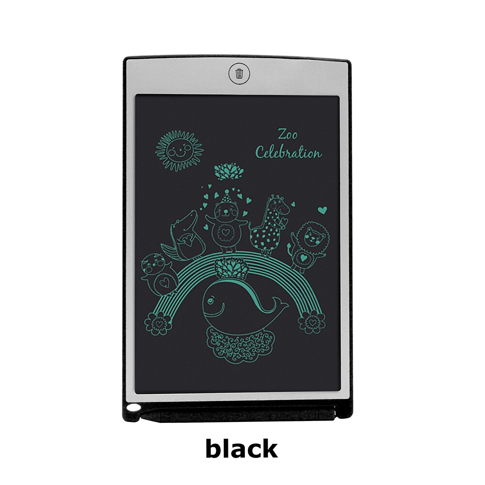 Aibevi 8.5 inch Portable Smart LCD Writing Tablet Electronic Notepad Drawing Graphics Handwriting Pad Board ultra-thin Board: Black
