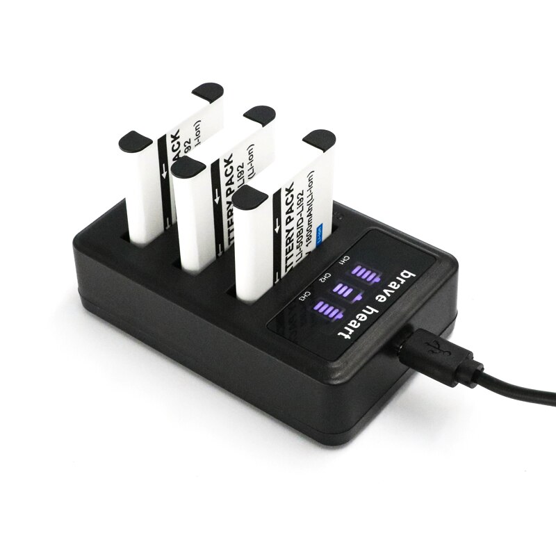 Batterie LI50B li 50B Li-50B avec 3lots de chargeur pour OLYMPUS SP 810 800UZ u6010 u6020 u9010 SZ14 SZ16 D755 u1010 SZ30 SZ20