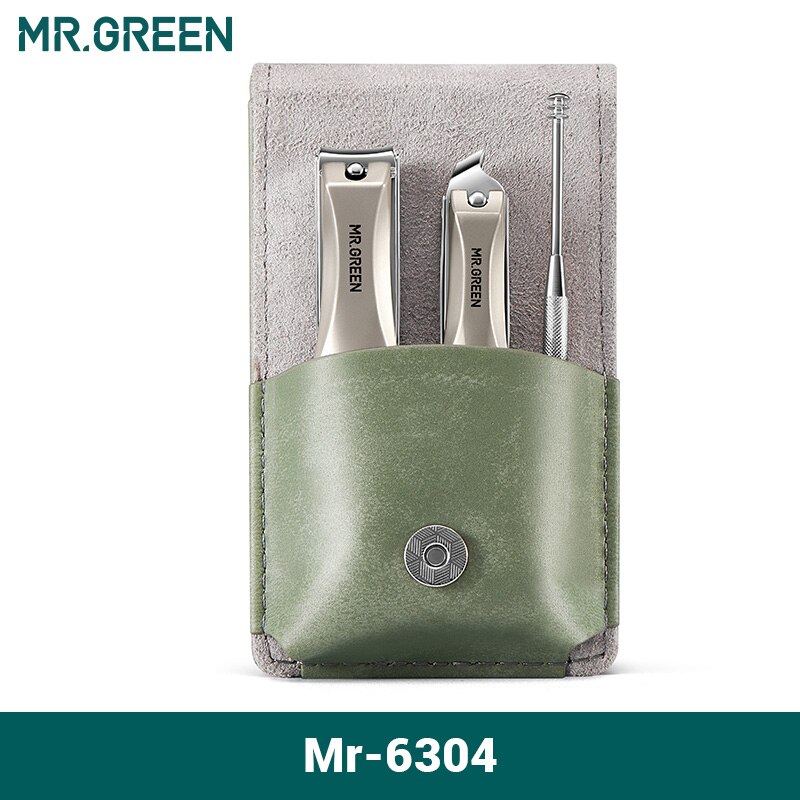 Mr.green manicure sæt kirurgisk saks rustfri negleklipper værktøj pedicure sæt bærbart rejsesæt til hjemmet neglesaks: Hr. -6304