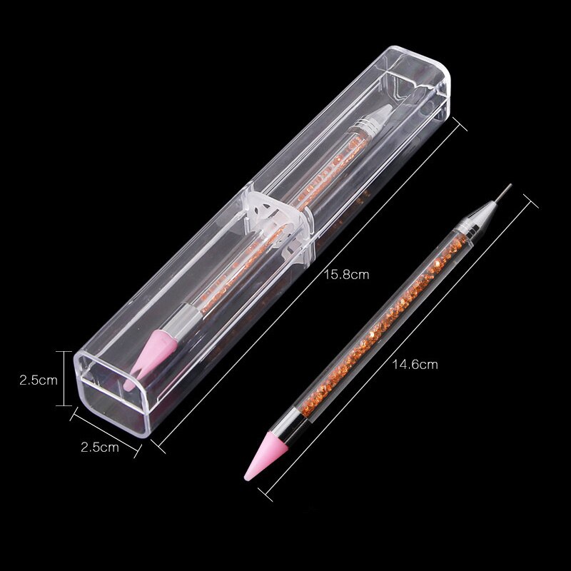 Dual-Ended Puntjes Pen Strass Studs Picker Wax Potlood Kristal Kralen Handvat Nail Art Tool