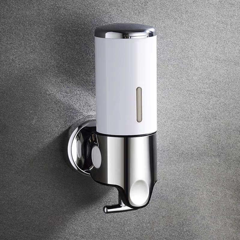 Badeværelse skum sæbe dispenser håndsprit holder vægmonteret sæbe shampoo hoved bruser væske dispenser til badeværelse tilbehør: 1 hvid
