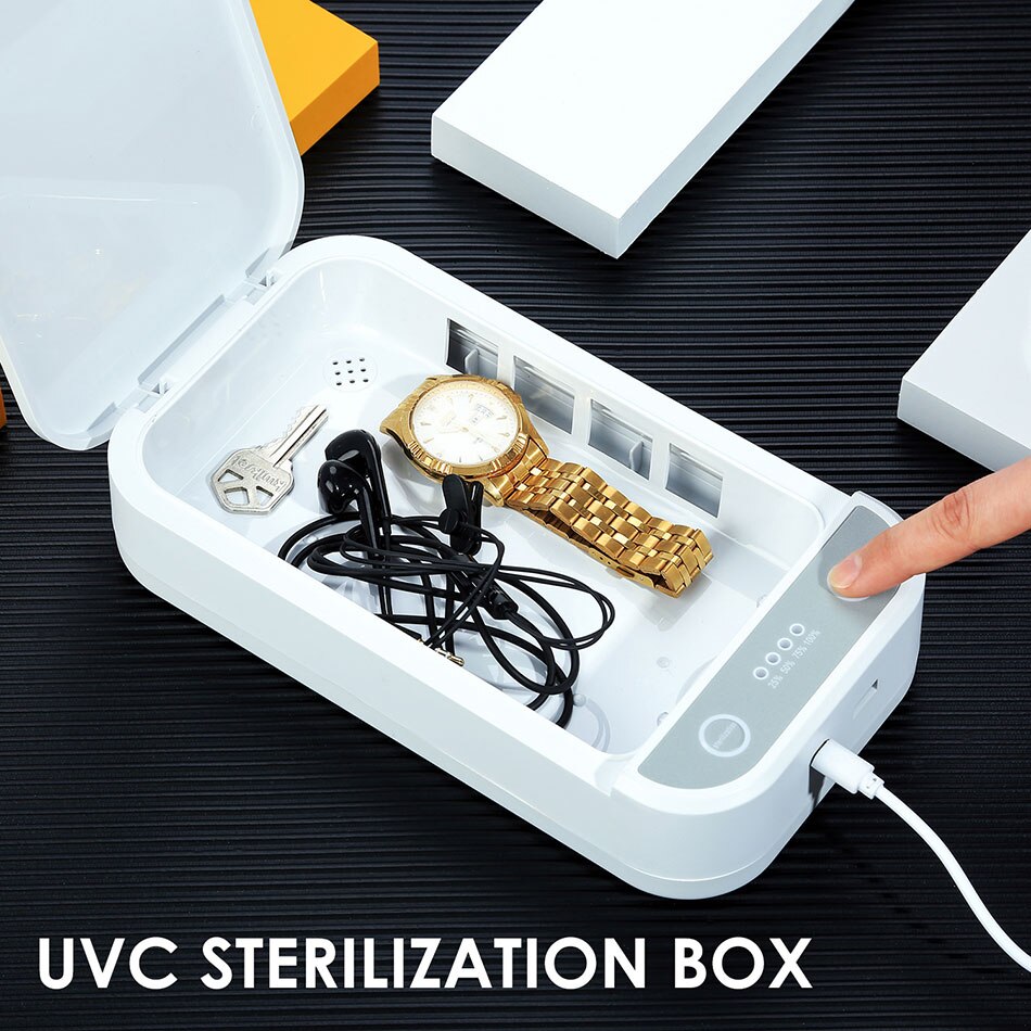 Smart UV Sterilizer Box Personal Disinfection Cabinet Nano-Coated Mobile Phone Mask Ultraviolet Sterilizer UV Phone Sterilizer