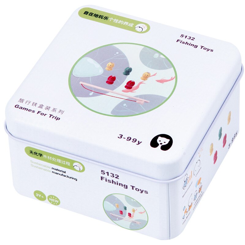 Baby Kids Cognitie Puzzels Speelgoed Peuter Ijzeren Doos Matching Game 3D Houten Puzzel Domino Gyro Sets Voor Kinderen Cognitieve: A16