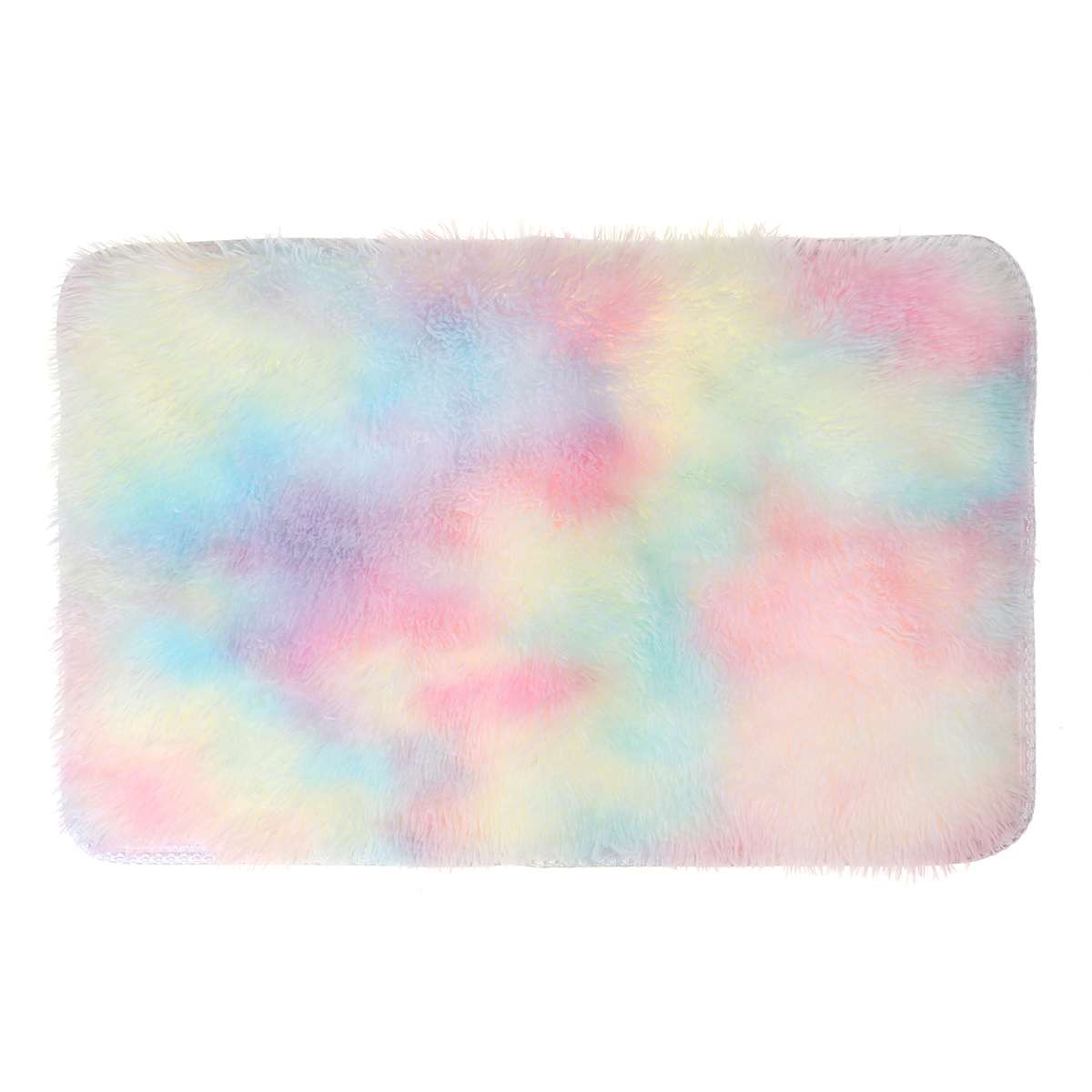 Regnbue fluffede tæpper 80 x 200/100 x 160/140 x 200/160 x 230cm skridsikkert tæppe spisestue gulvtæppe gulvmåtte hjemme soveværelse: 80 x 200cm