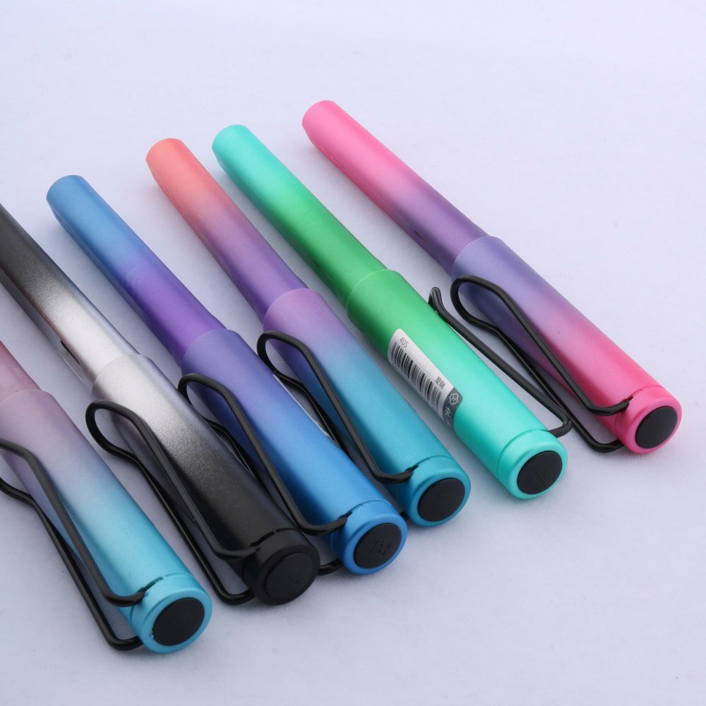 ¡Novedad de ! Pluma estilográfica de lujo de 0,38mm con degradado, material Rosa esmerilado para negocios, oficina y escuela, plumas de tinta de escritura