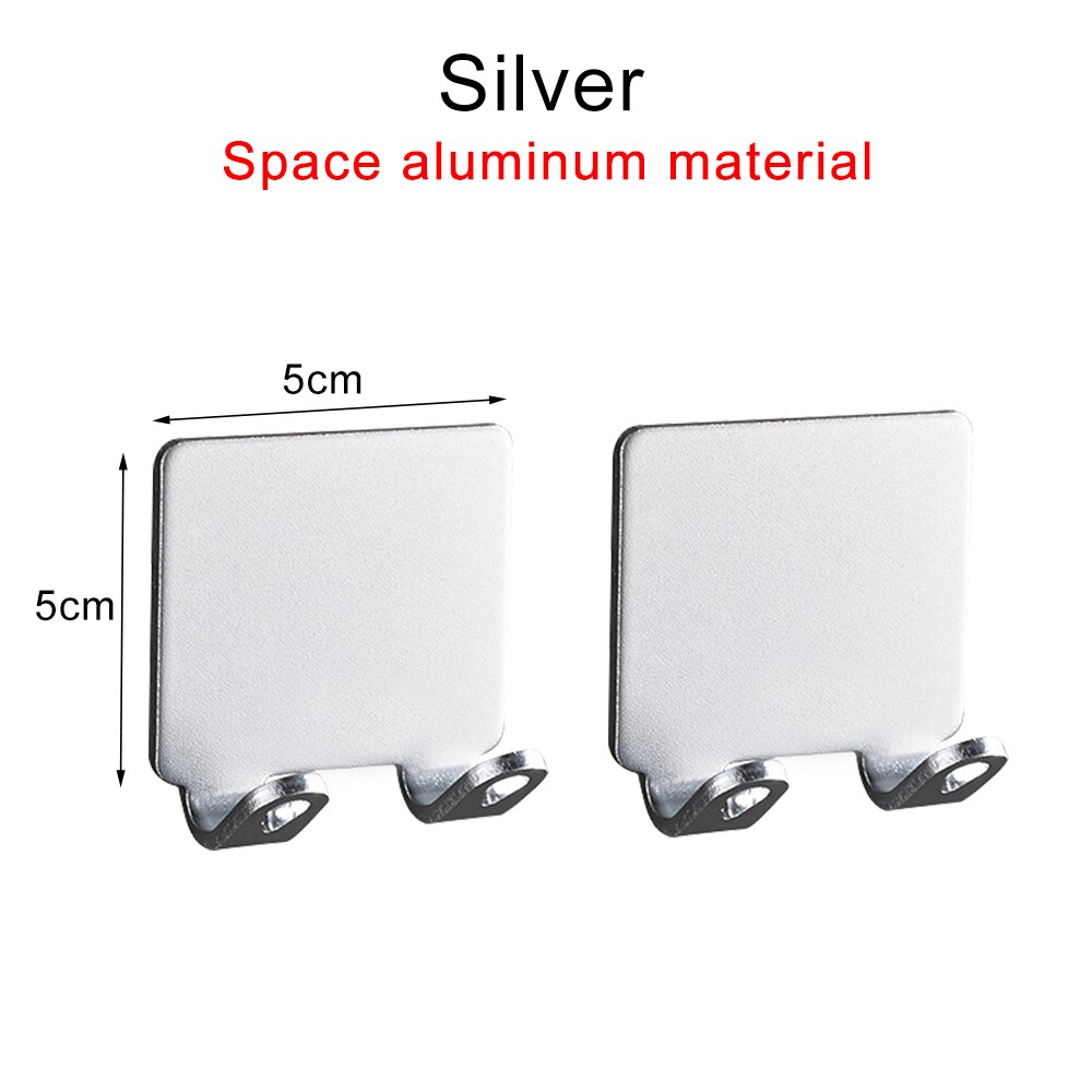 1/2/3Pcs Punch Gratis Scheren Scheermes Houder Mannen Scheren Scheerapparaat Opslag Haak Wandplank Badkamer Scheermes rek Muur Keuken Accessoires: Type A Silver 2 PCS