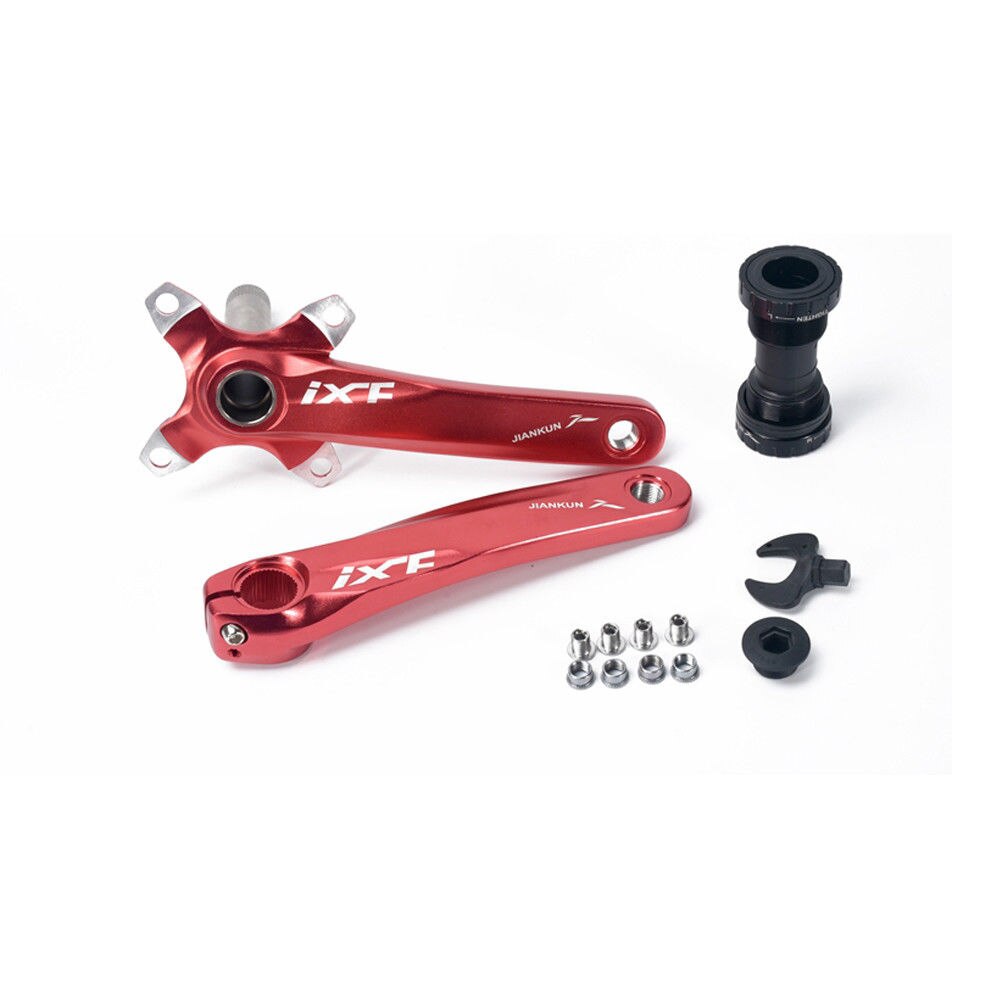 JIANKUN IXF Crankset MTB 104BCD Chainring 170mm Mountain Bike Road Bicycle Chain Ring Cycle Crank Set Screw Bottom Bracket BB