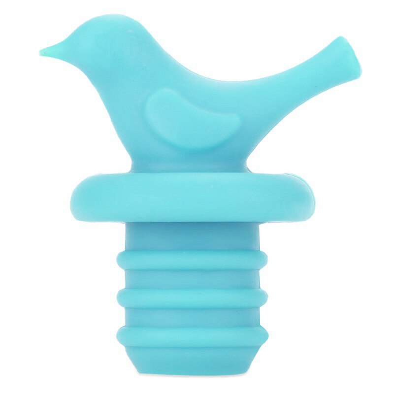 4 colors of safety and home health red bar preservation tool silicone bottle stopper bottle cap bird stopper: Blue