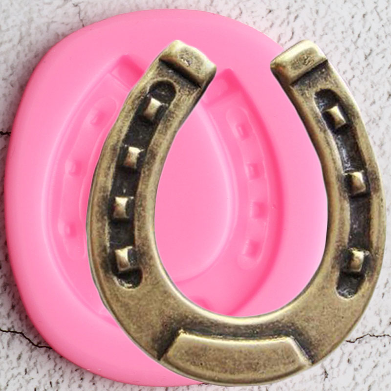 Moules 3D en Silicone pour fer à cheval, moule à Fondant de chocolat, outils de décoration de gâteaux en sucre bricolage, moules en résine d&#39;argile pour bonbons