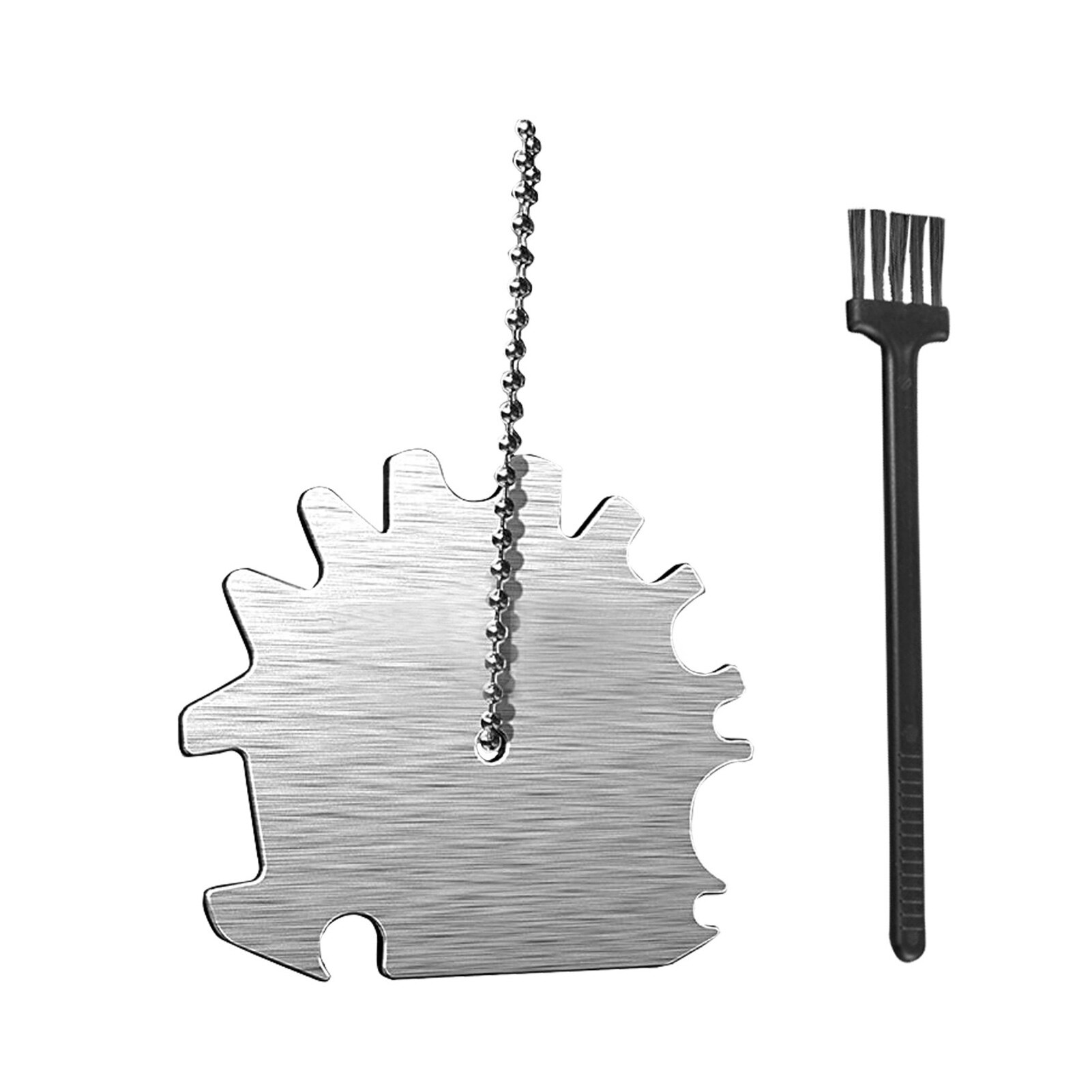 Grill Scraper Tool Stainless Steel BBQ Grill Brush Bristle Free Cleaner Bottle Opener Accessories For Men BBQ Grill Clean