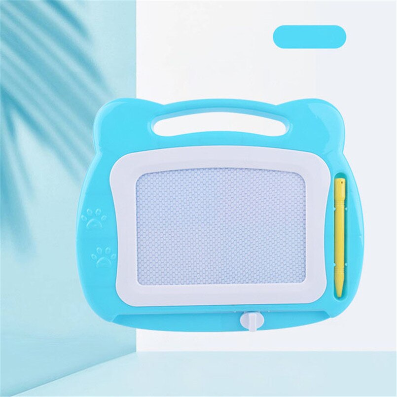 22*18cm Mini Magnetic Drawing Board with Pen Sketch Pad Doodle Writing Tablet Children Baby Painting Toys Learning Whiteboard: Blue