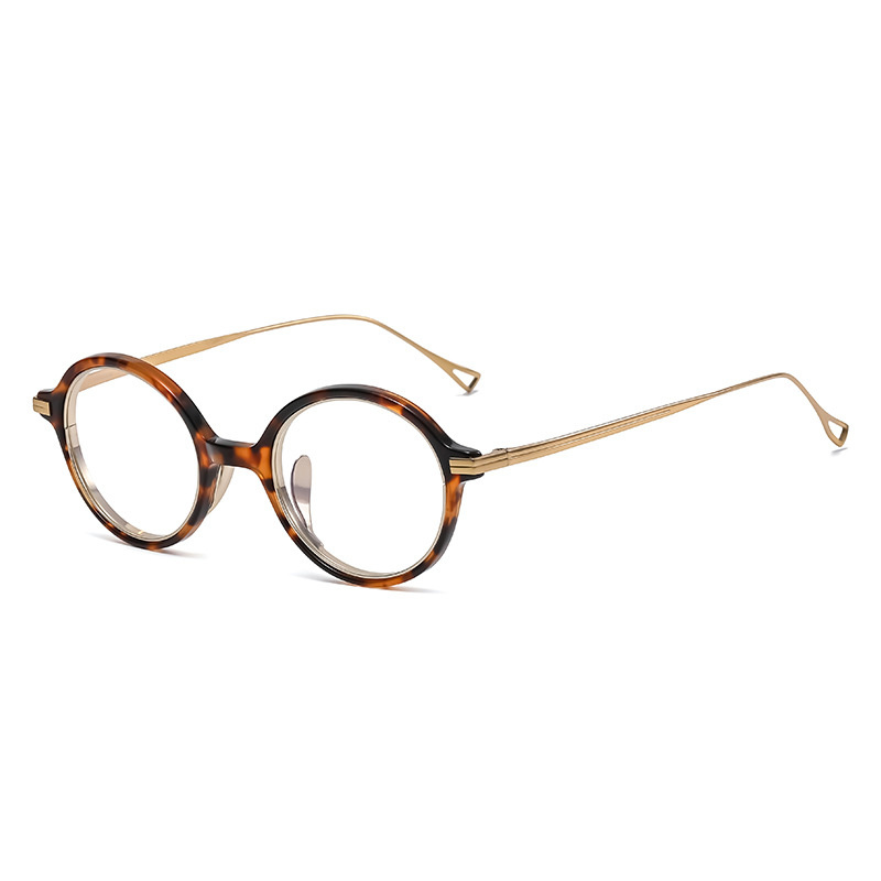Lunettes rondes en acétate japonais pour hommes, montures en titane, bloquant la lumière bleue, prévention de la myopie, légères, KMN-140 Gafas