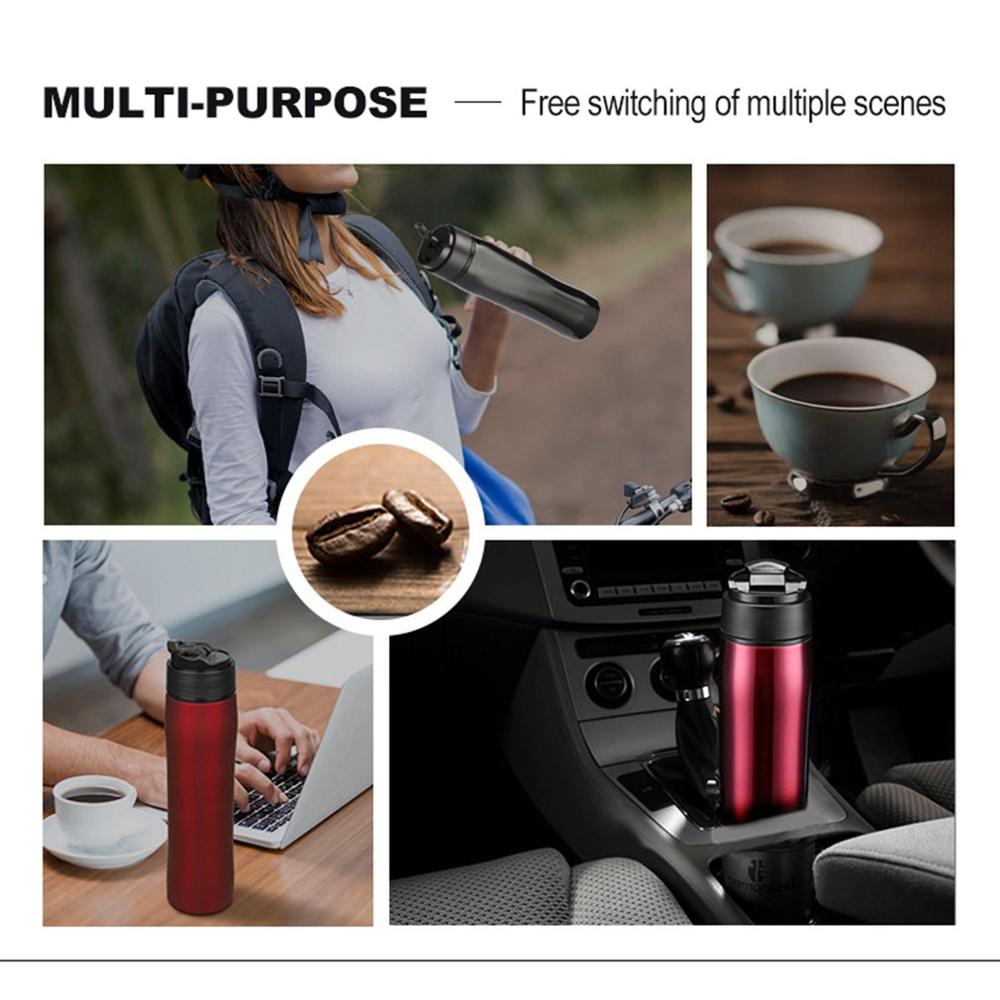 350ML Stainless Steel French Press Coffee Pot Brewer Maker Kettle With Coffee Plunger Filter Double Wall Vacuum Mug Pot