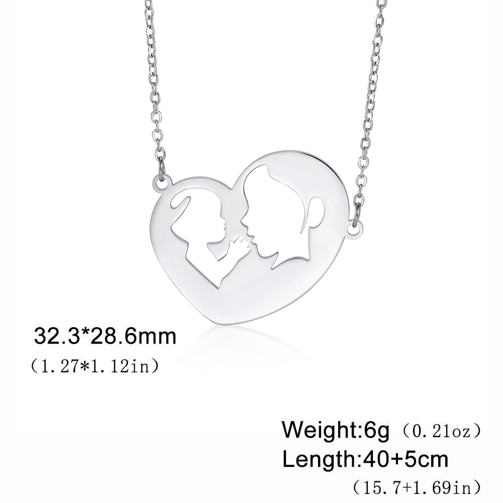 Cazador encantador colgante familiar para mamá, papá, niños, bebé, mujer embarazada, gargantilla de acero inoxidable, joyería, del Día de la madre,