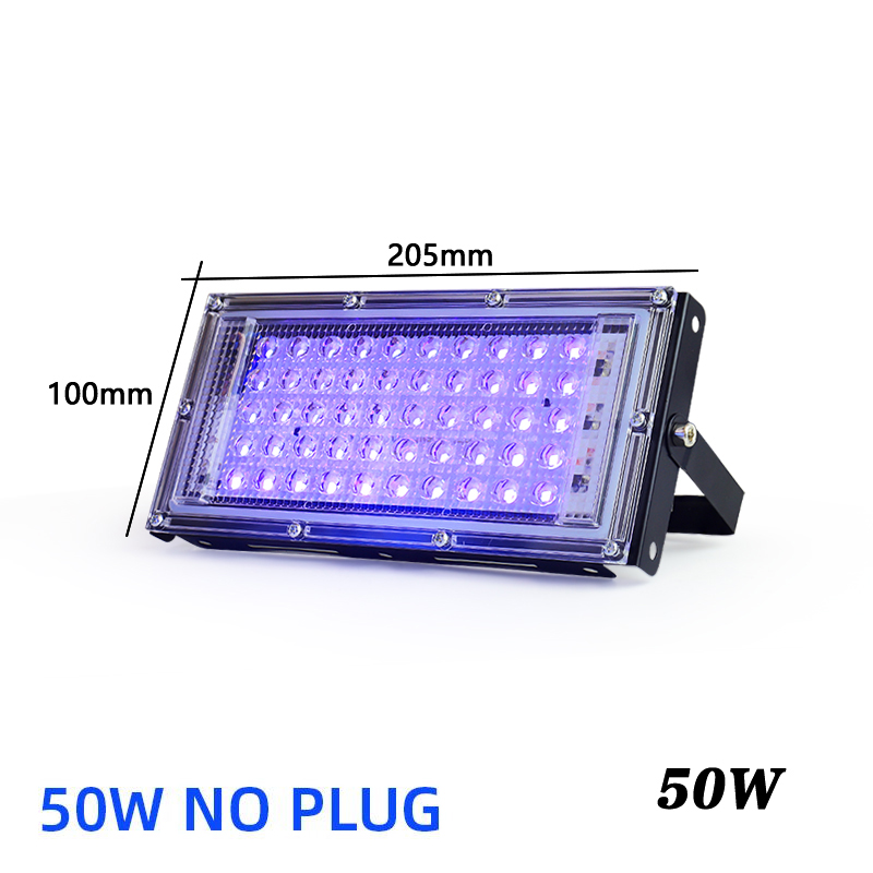 50W 100W 150W UV FloodLight 395nm 400nm Waterproof AC220V Ultraviolet Fluorescent Stage Lamp Disco Party LED Stage Blacklight: Red
