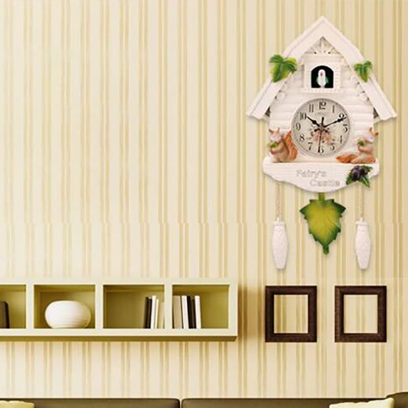 Cute Bird Wall Clock Cuckoo Alarm Clock Cuckoo Clock Living Room Watch Brief Children Bedroom Decor Home Day Time Alarm Clocks