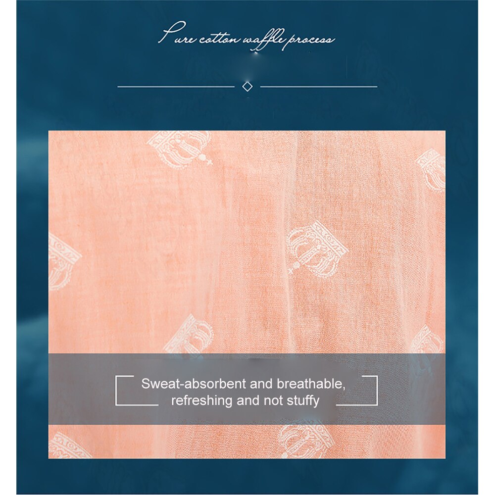 Peignoir Double gaze 100% coton pour femmes, Kimono respirant et absorbant, , couronne imprimée, Robe de nuit, cosmétique, printemps été