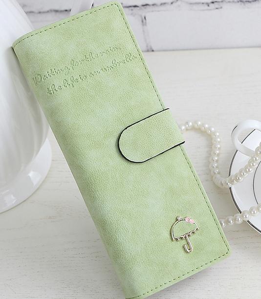 kommen nubuk 55 karten Position große kapazität frauen brieftasche karte geldbörse für freies: obst grün