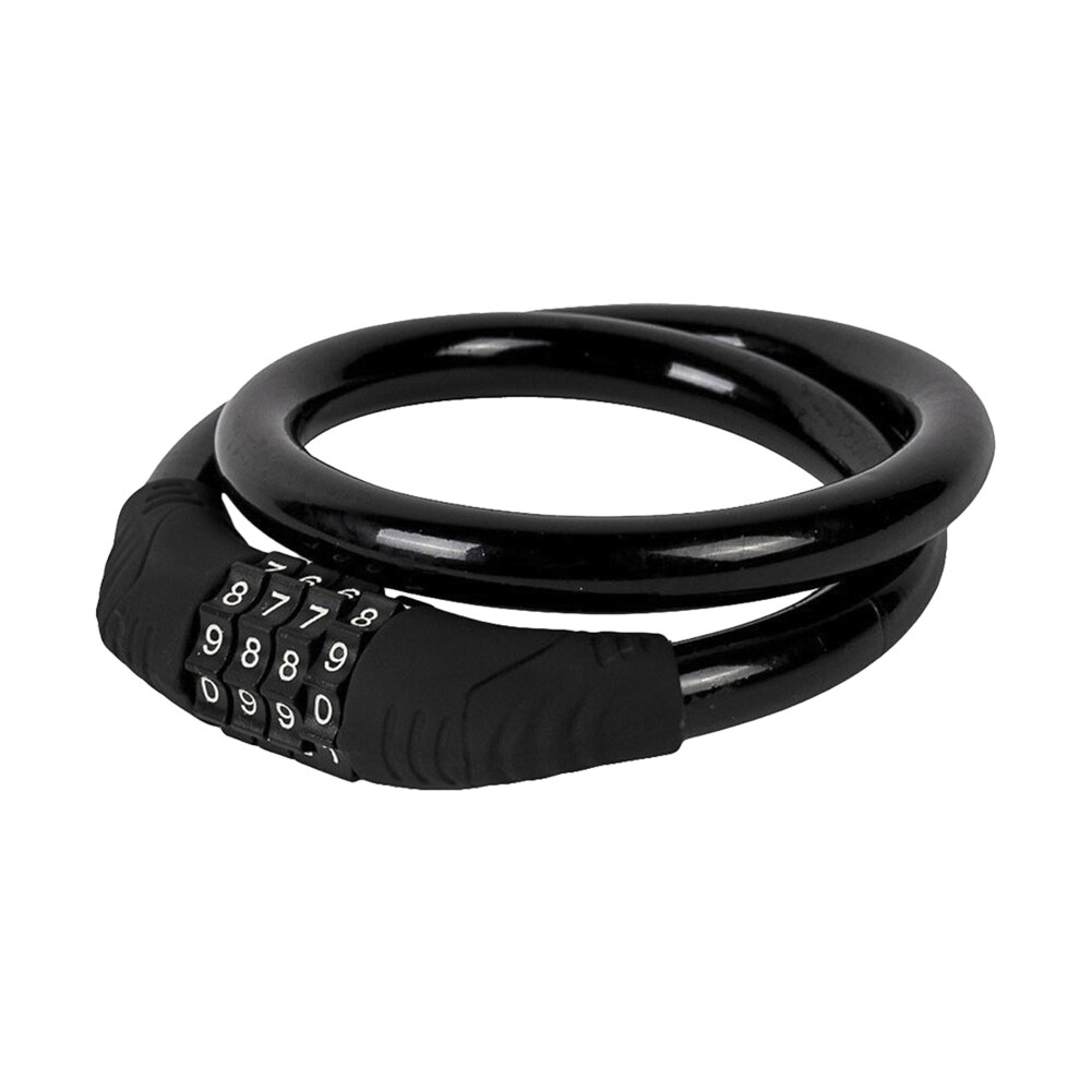 4-Digit Password Bicycle Lock Portable Anti Theft Bike Password Lock Resettable Combinations 4 Digits Codes Lock for Bicycles: BK