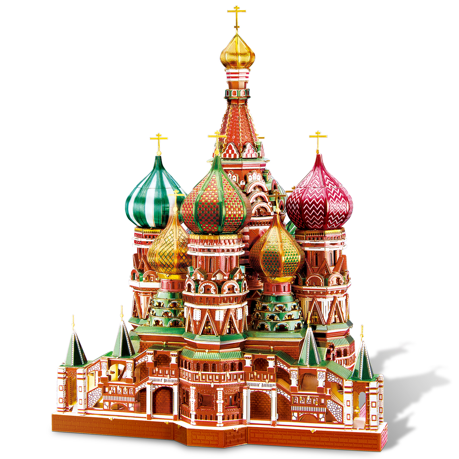 Piececool 3D Metal Puzzle Saint Basil's Cathedral Model Building Kits Jigsaw Teen Diy Toys: Orange